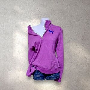 VS PINK Purple & Blue Quarter Zip Sweatshirt